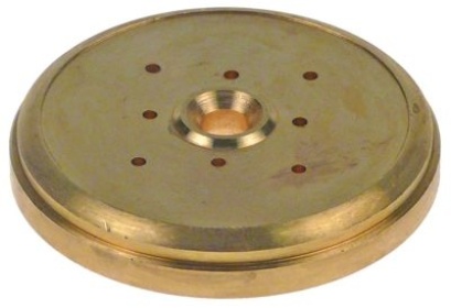 Rozvaděč vody mosaz ø 57,4mm V 9,5mm ø otvoru 2mm 8 otvory