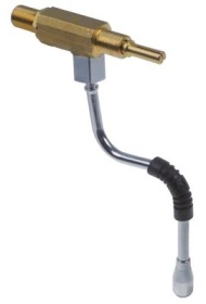 Parní kohout ø trubky 8mm přívod 3/8″ trubka pochromovaná mosaz délka trubky 170mm