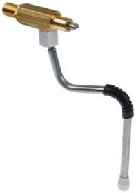 Parní kohout ø trubky 10mm přívod 3/8″ bez páky montážní pozice levé/pravé trubka SS