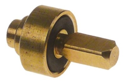 Držák ventilu mosaz ø 16mm D1 ø 10mm D2 ø 7mm L 27mm hřídel trojúhelníkový
