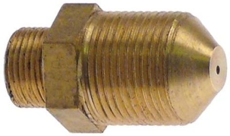 Plynová tryska WS 14 ø otvoru 1,05mm L 26,5mm T1: M14x1 T2: M10x0,75 LPG
