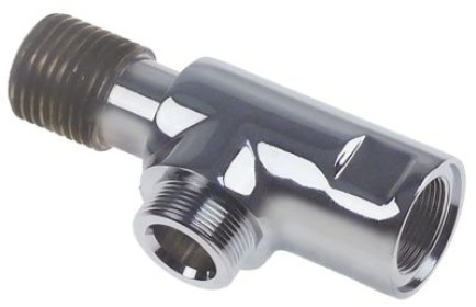 Tělo kohoutu L 49mm T1: M18x1 T2: M20x1 pochromované T3: TR20 vlevo