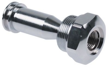 Držák trysky závit M30x1,5 pochromovaná mosaz ø 25mm L 66mm WS 36 vnitřní závit 1 M6