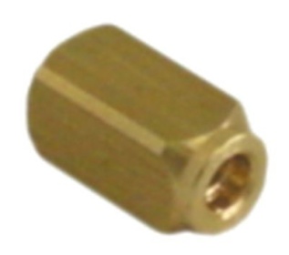 Šroub závit M3 mosaz V 6mm L 12mm W 6mm čtyřhranné závit L 10mm