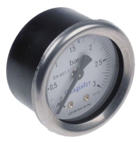 Manometr přípojka na zadní straně závit 1/4″ ø 51,5mm MAGISTER pára označení 1,8
