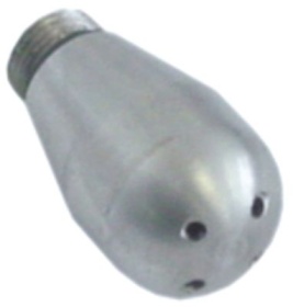 Parní tryska závit M9 SS ø 10/15mm L 27mm závit L 4mm 4 otvory