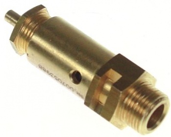 Bezpečnostní ventil přípojka 3/8″ utěsněno schválení CE 0036 spouštěcí tlak 1,6bar