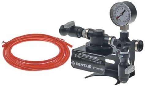 Filtrační hlava typ QC7I přípojka 3/8" vertikální ø 180mm V 190mm s uzavíracím ventilem a manometrem