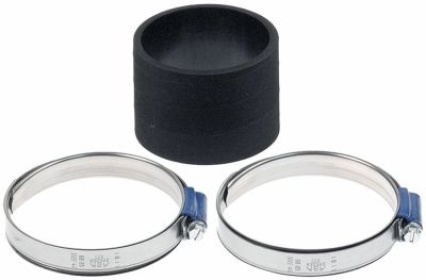 Parní hadice silikon ø vnitřní půměr 70mm červená/černá L 54mm vnější ø 78
