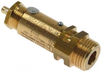 Bezpečnostní ventil přípojka 1/2″ schválení CE 0036 spouštěcí tlak 1,8bar