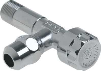 Rohový ventil přívod 3/8″ výstup 3/8″ (ø10mm)  -