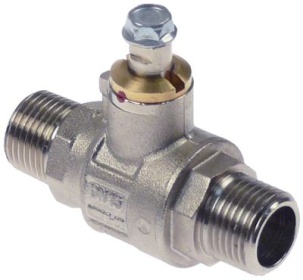 Kulový kohout L 74mm ø hřídele 10x7mm přívod 1/2" vnější závit bez madla