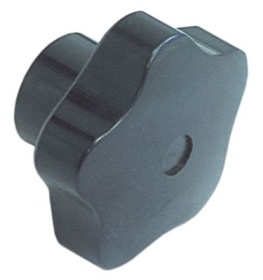Hvězdicové kolečko závit  - ø 58mm černý L 38mm ø otvoru 10mm