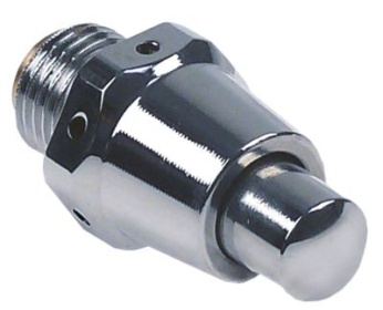 Vyrovnávací ventil tlaku závit 1/4" vnější závit pochromované L 18mm WS 19