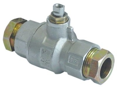 Kulový kohout L 70mm ø hřídele 10x7mm přívod 3/4" vnitřní závit bez madla