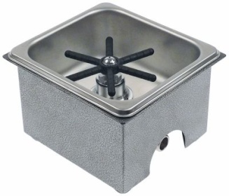 Dřez SS/plast montážní rozměry 144x158mm V 120mm W 180mm stůl vestavěná verze 1/2″