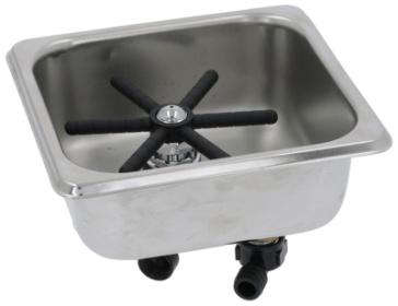 Dřez SS/plast montážní rozměry 140x155mm V 120mm W 175mm stůl vestavěná verze 3/8″  John Guest