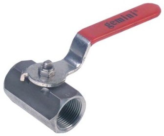 Kulový kohout rovné přívod 1″NPT výstup 1″NPT DN25 L 70mm plynové pákové madlo