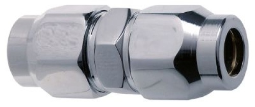 Šroubovací trubková spojka závit 3/4″ ø trubky 15mm pochromovaná mosaz