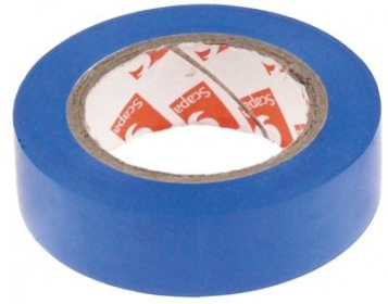 Izolační páska PVC modrý W 15mm odolnost vůči teplotám 0 do +80°C schválení VDE