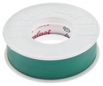 Izolační páska PVC zelený W 15mm odolnost vůči teplotám 0 do +80°C schválení VDE