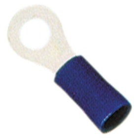 Kabelové očko Cu gal Sn modrý t.max. 75°C 1,5-2,5mm² velikost M4 ø4,3mm izolace PVC