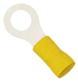 Kabelové očko Cu gal Sn žlutý t.max. 75°C 4,0-6,0mm² velikost M6 ø6,5mm izolace PVC