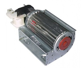 Ventilátor s příčným prouděním 18W 230V poloha motoru vlevo ø pojezdového kolečka 60mm