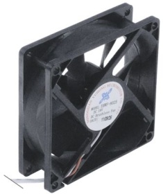 Axiální ventilátor 18VDC 1,8W L 80mm W 80mm V 25mm přípojka kódovaná zástrčka délka kabelu 300mm