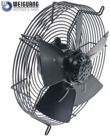 Axiální ventilátor 100/130W 230V ø 400mm 1350/1500U/min přípojka pro skříňku křížení