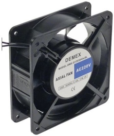 Axiální ventilátor 21W L 120mm W 120mm V 40mm ložisko kluzné ložisko 220V přípojka kabel