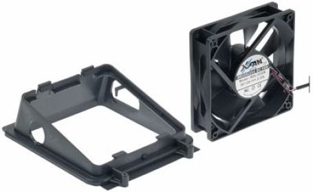 Axiální ventilátor 12VDC L 119mm W 119mm V 32mm přípojka zástrčka délka kabelu 2000mm plast