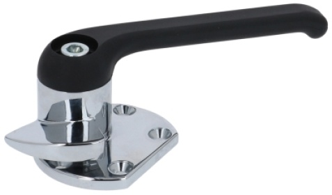 Pákový uzávěr V 59mm L 185mm vpravo typ řada 6300 materiál madla plast