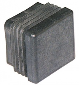 Koncová krytka černý L 20mm W 20mm pro čtverhranné trubky tloušťka 1,5-2mm