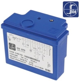 Zapalovací skříňka typ 503EFD elektrody 2 čas čekání 1,5s bezpečnostní čas 30s 9VA 220-240V