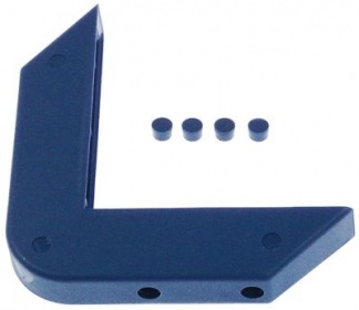 Roh s nárazníkem plast rozteč otvorů 64mm modrý V 30mm W 40mm ø otvoru 5mm