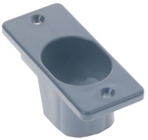 Krytka plast šedý L 94mm W 40mm montážní vzdálenost 75mm D 36mm