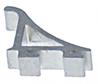 Držák na přihrádky L 24mm W 7mm V 28mm hliník stará verze pro chladničku Množství 1 ks
