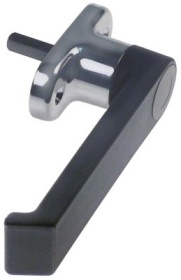Madlo dveří V 62mm W 40mm L hřídele 34mm montážní vzdálenost 60mm délka madla 165mm