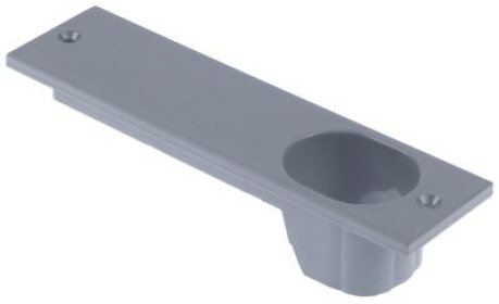 Kryt plast šedý L 185mm W 48mm montážní vzdálenost 186mm pro západku dveří D 37mm
