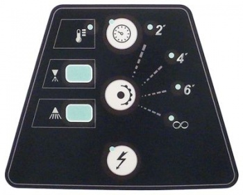 Fólie klávesnice L 185mm W 144mm černý/bílý tlačítka 3 umývání nádobí vhodné pro HOBART
