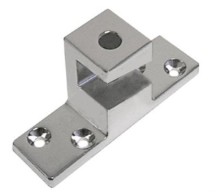 Pojistka dveří zinkový odlitek V 56mm L 110mm W 33mm montážní vzdálenost 68/68mm