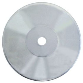 Krycí plech SS ø 83mm V 11,5mm ø otvoru 8mm pro průměr kola 125mm