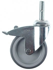 Otočné kolečko čep V 160mm s otočným zámkem ø čepu 10mm -20 do +60°C ø 125mm šířka kola 32mm