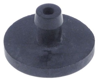 Patka zařízení pryž ø 35mm V 5mm montážní ø 9,5mm zasunovací celková výška 19mm Množství 1 ks