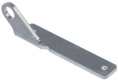 Dveřní závěs L 90mm W 19mm V 29mm montážní pozice vlevo dole tloušťka 3mm