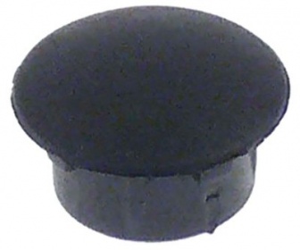 Krytka plast ø 11mm černý kulatý pro západku tloušťka 8mm