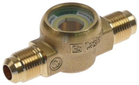 Průhledítko přípojka 5/8″ UNF (3/8″ SAE) vnější závit s ukazatelem typ 3910/33 CASTEL
