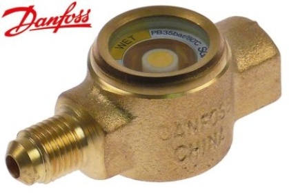Průhledítko přípojka 7/16″ UNF (1/4″ SAE) L 67mm s ukazatelem typ SGN6 DANFOSS -50 do +80°C
