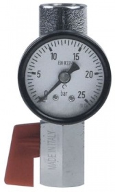 Manometr přípojka 3/8″ ø 42mm pro páku rozsah tlaku 0 do 25bar